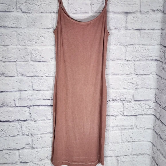 SKIMS  LOUNGE RIB SLIP DRESS/ L/ ROSE/ NWT - Picture 3 of 9